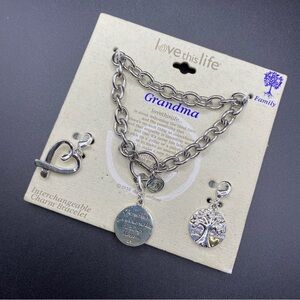 Love This Life Grandma Charm Bracelet New On Card